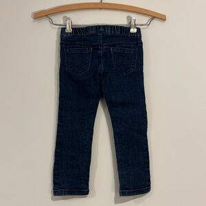 GYMBOREE Toddler 2T Skinny Slim Fit Jeans Pull On Dark Wash Pockets Unisex